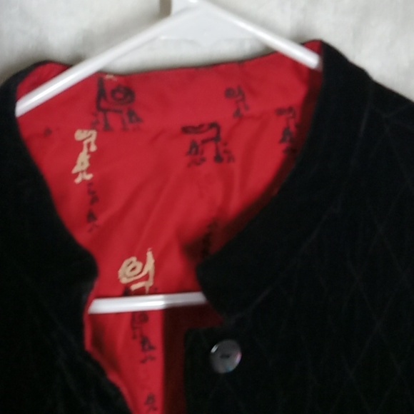 Vintage style Asian lining coat quilted - Picture 2 of 6